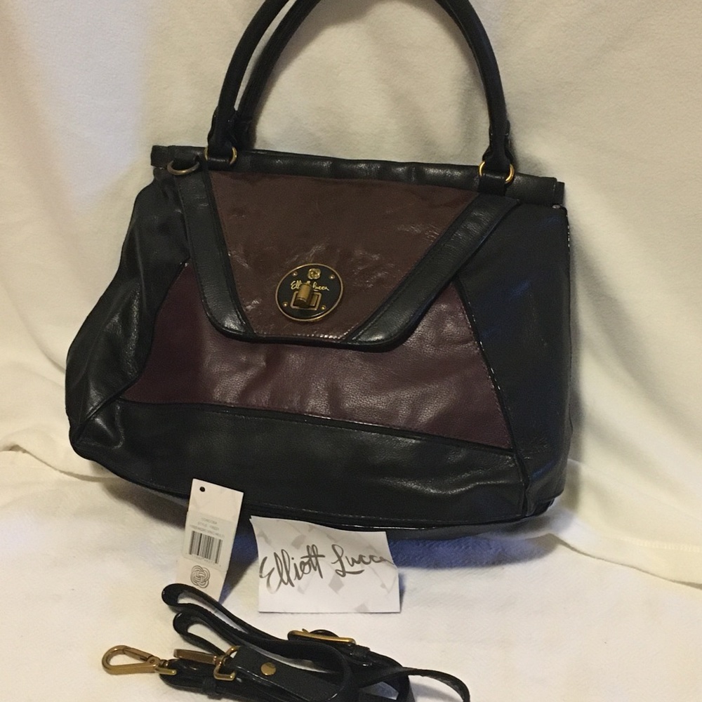 Elliott Lucca Black/Bordeaux tote